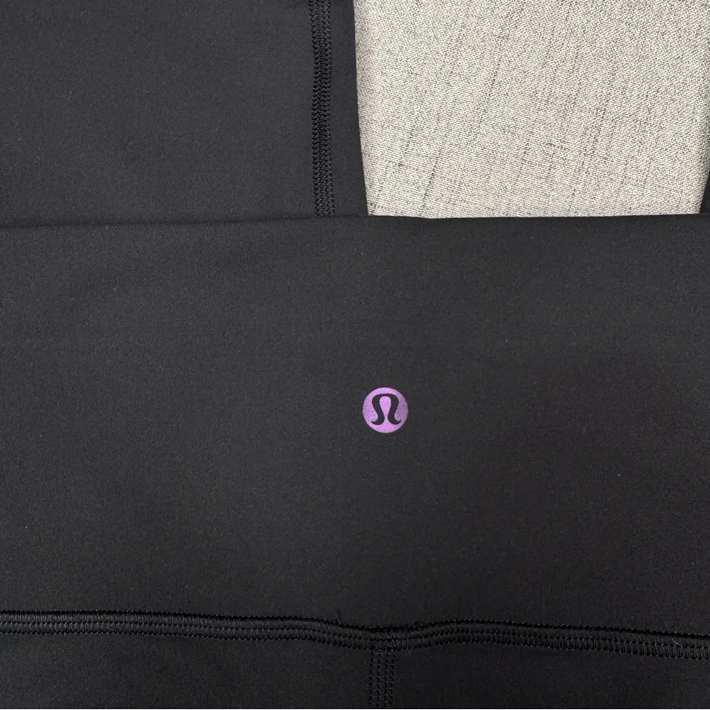 Lululemon Wunder Train High Rise Tight Athletic Legging Black Graphic Logo NWT